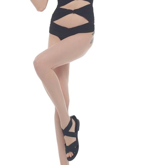 Norma KAMALI HIGH LEG PEEKABOO MIO BLACK - Picture 4 of 7